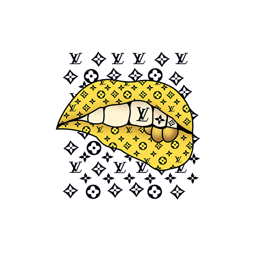 Louis Vuitton Dripping Lips SVG, LV Lips, Louis Vuitton Lips