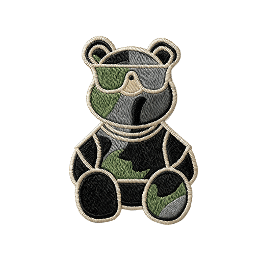 绣花小熊图案卡通熊印花素材