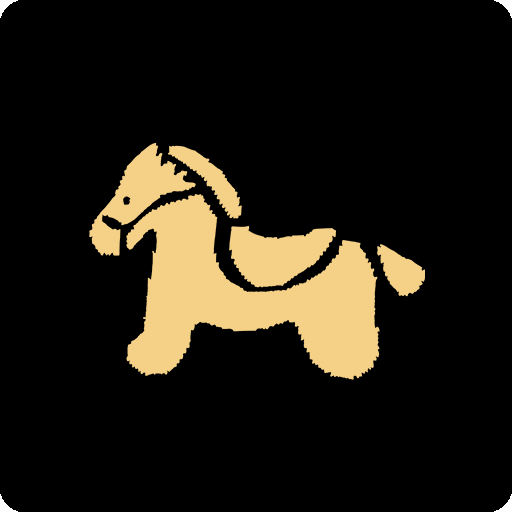 卡通马图案马剪影图案