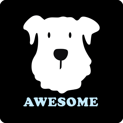 卡通小狗头像白色狗头像