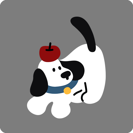 卡通狗图案白色狗印花图案