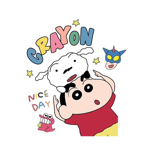 蜡笔小新头像亲子装图案卡通人物图案