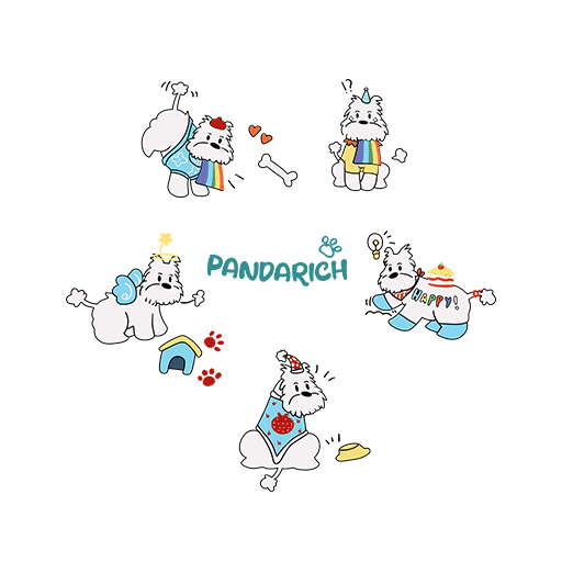 卡通小狗图案手绘狗印花素材卡通英文字母图案