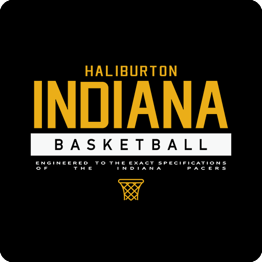 篮球印花素材卡通文字印花素材INDIANA