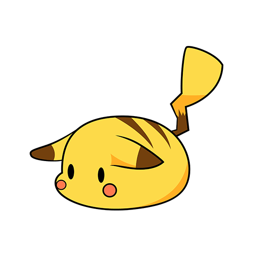 卡通皮卡丘图案手绘卡通动物