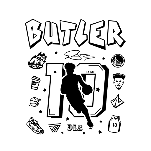 卡通人物图案手绘卡通人物篮球人物印花素材篮球号码10