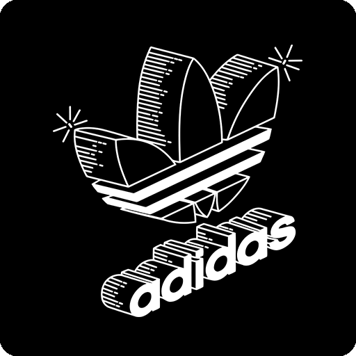 阿迪达斯图案立体英文字母图案三叶草图案