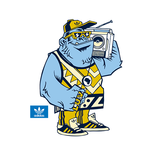 卡通动物图案阿迪达斯图案收音机卡通