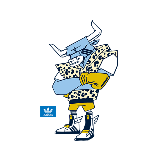 卡通动物图案阿迪达斯图案卡通牛印花素材