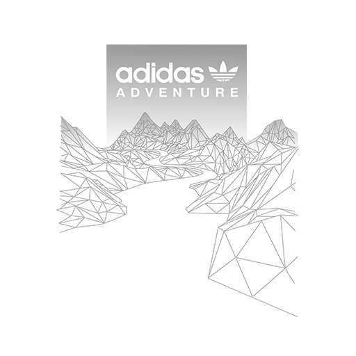 卡通山峰3D山峰印花素材adidas阿迪达斯