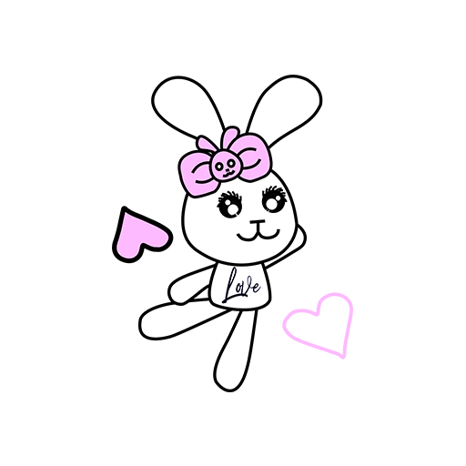 卡通兔子图案手绘兔子简笔兔子印花