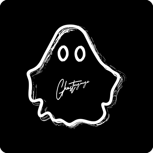 卡通幽灵线条图案卡通英文字母手写英文字母