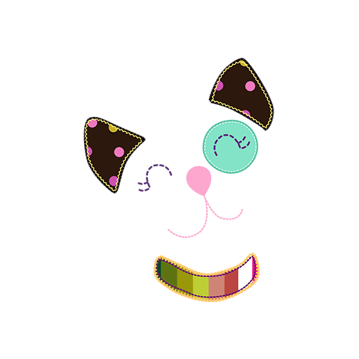 卡通小狗头像手绘狗头简笔狗头