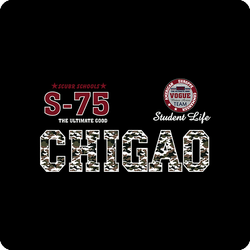 迷彩英文字母图案绣章图案