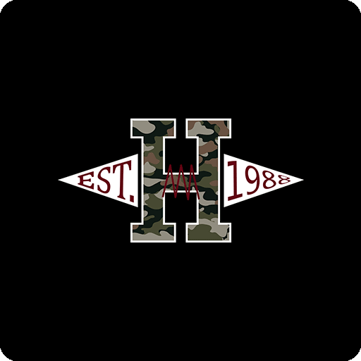 迷彩英文字母H卡通英文字母