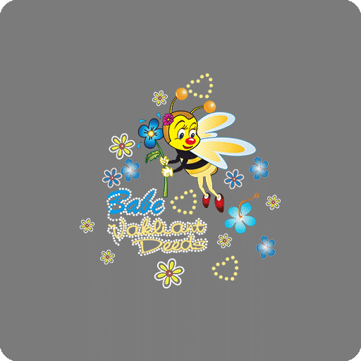 卡通蜜蜂图案手绘蜜蜂卡通花朵鲜花