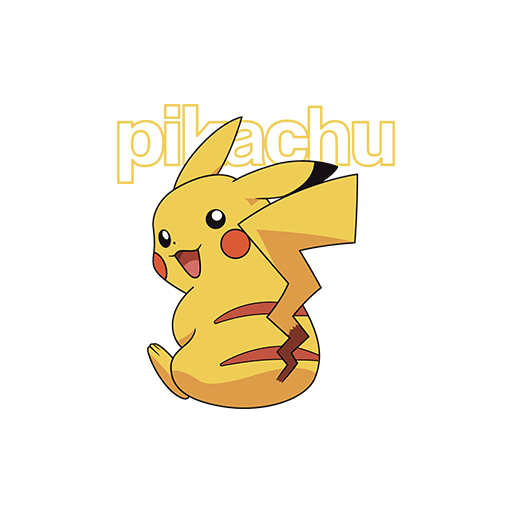 皮卡丘图案手绘卡通动画片图案