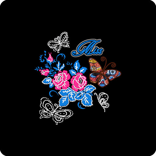 卡通蝴蝶鲜花图案蝴蝶剪影图案