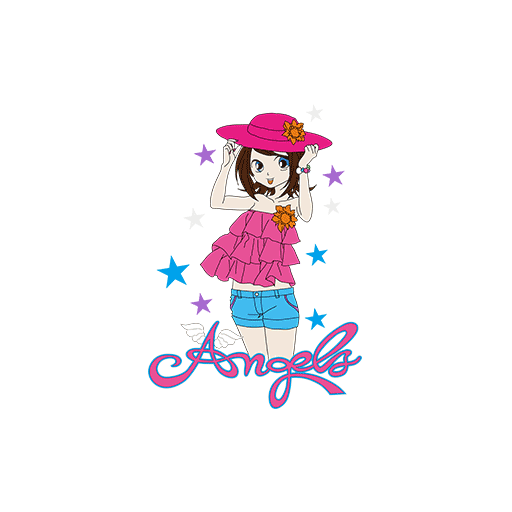 卡通女孩头像手绘女孩手写英文字母