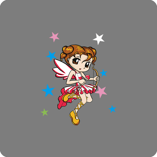 卡通女孩头像手绘女孩射箭女孩