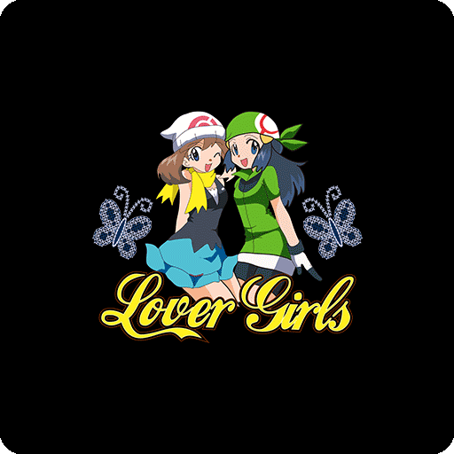 卡通女孩头像手绘女孩两个女孩两只蝴蝶图案