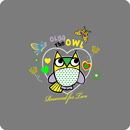 卡通猫头鹰头像手绘猫头鹰卡通爱心形状图案