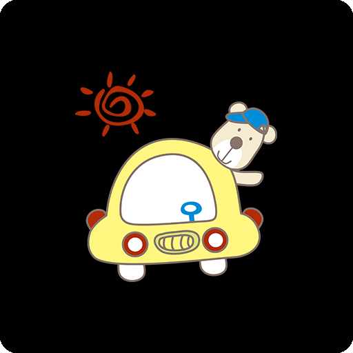 卡通动物图案开车的小狗图案卡通汽车图案