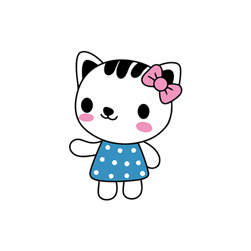 可爱猫咪头像手绘猫印花素材卡通动物