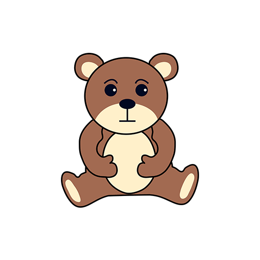 卡通小熊图案手绘熊印花素材