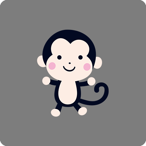 卡通猴子图案简笔猴子印花素材