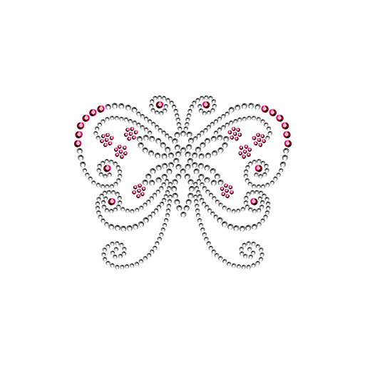 卡通蝴蝶图案烫钻蝴蝶