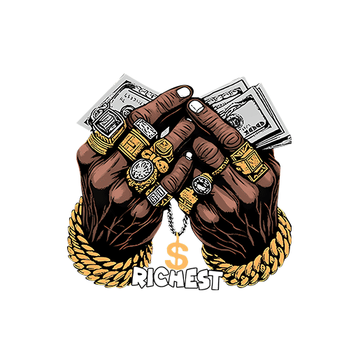 卡通人物手拿纸币人物金钱卡通美元卡通