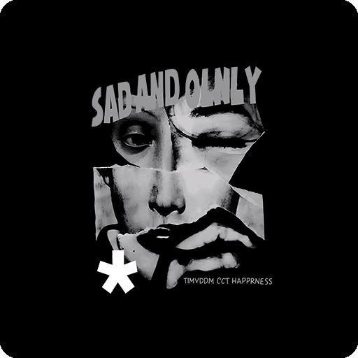 卡通人物头像卡通英文字母图案破碎女人头像