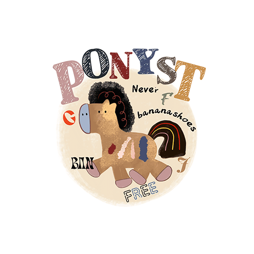 卡通动物图案手绘马图案涂鸦英文字母图案