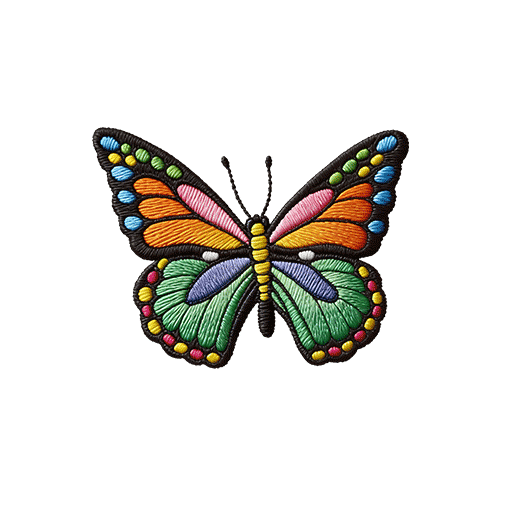 卡通蝴蝶图案绣花蝴蝶印花素材