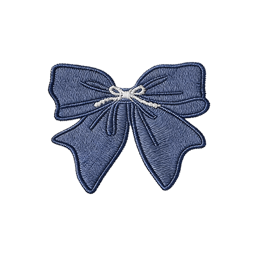 卡通蝴蝶结图案绣花蝴蝶结