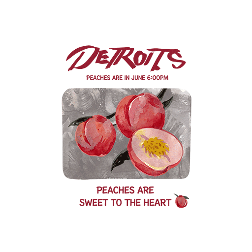 卡通桃子水彩图案手绘水果图案