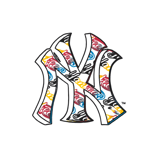 卡通英文字母图案NY印花素材