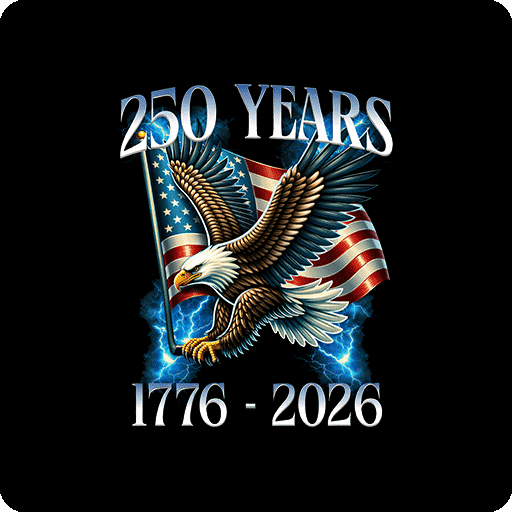 卡通老鹰图案闪电国旗美国国旗