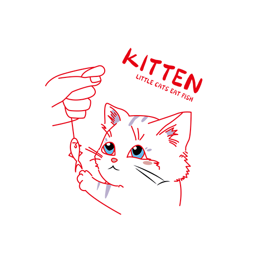 卡通猫咪头像手绘猫头像卡通英文字母猫线稿