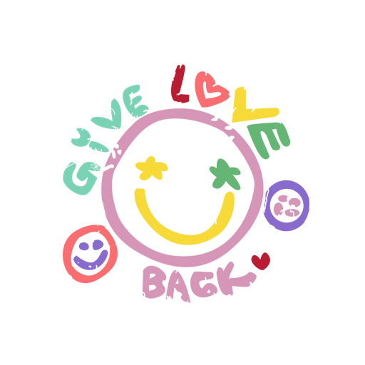 彩色表情图案卡通英文字母图案微笑表情