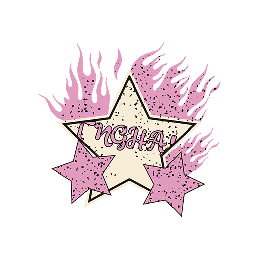 卡通五角星图案火焰五角星