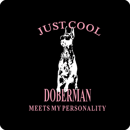 卡通狗图案变形英文字母图案狗剪影图案