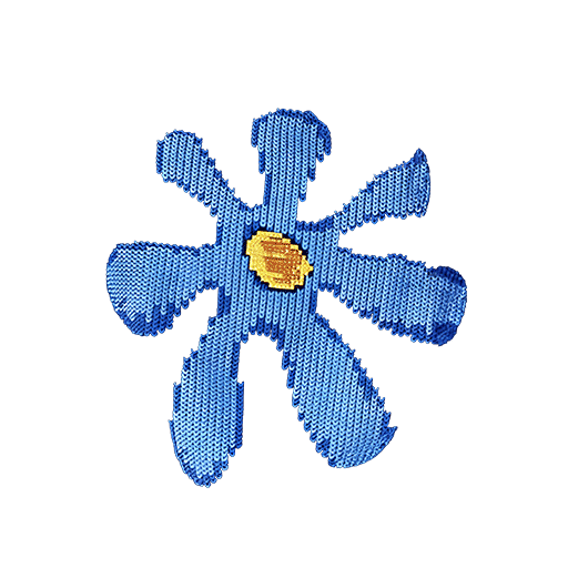 卡通花朵图案绣花花朵