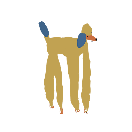 卡通小狗图案手绘狗印花素材