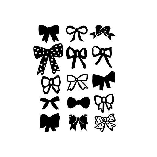 卡通蝴蝶手绘蝴蝶结印花图案