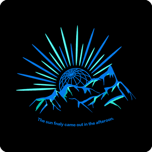 卡通山峰地球图案变形英文字母图案山峰剪影