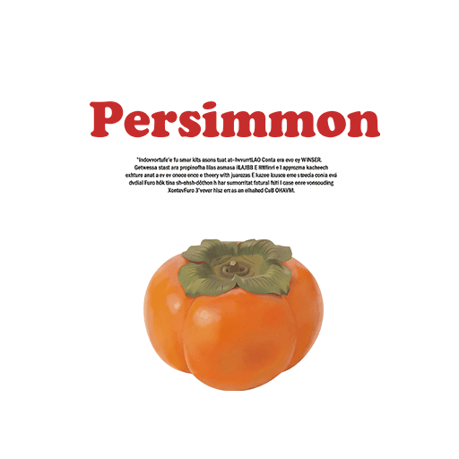 卡通柿子照片印花图案水果图案