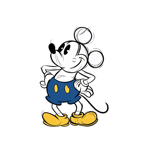 卡通米奇图案手绘卡通米老鼠图案