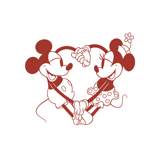 米奇米妮印花图案卡通动画片图案